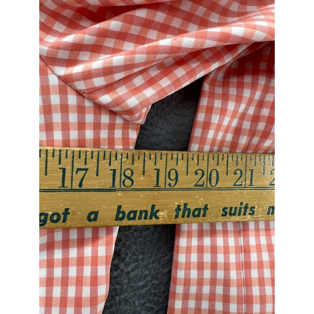 Focus 2000 Womens Top 6 Pants 4 Gingham Pant Suit Orange White Scalloped Trim - Picture 9 of 16